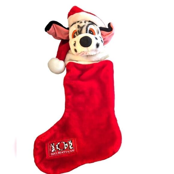 Disney 101‎ Dalmatians vintage fuzzy holiday stocking - Picture 1 of 6